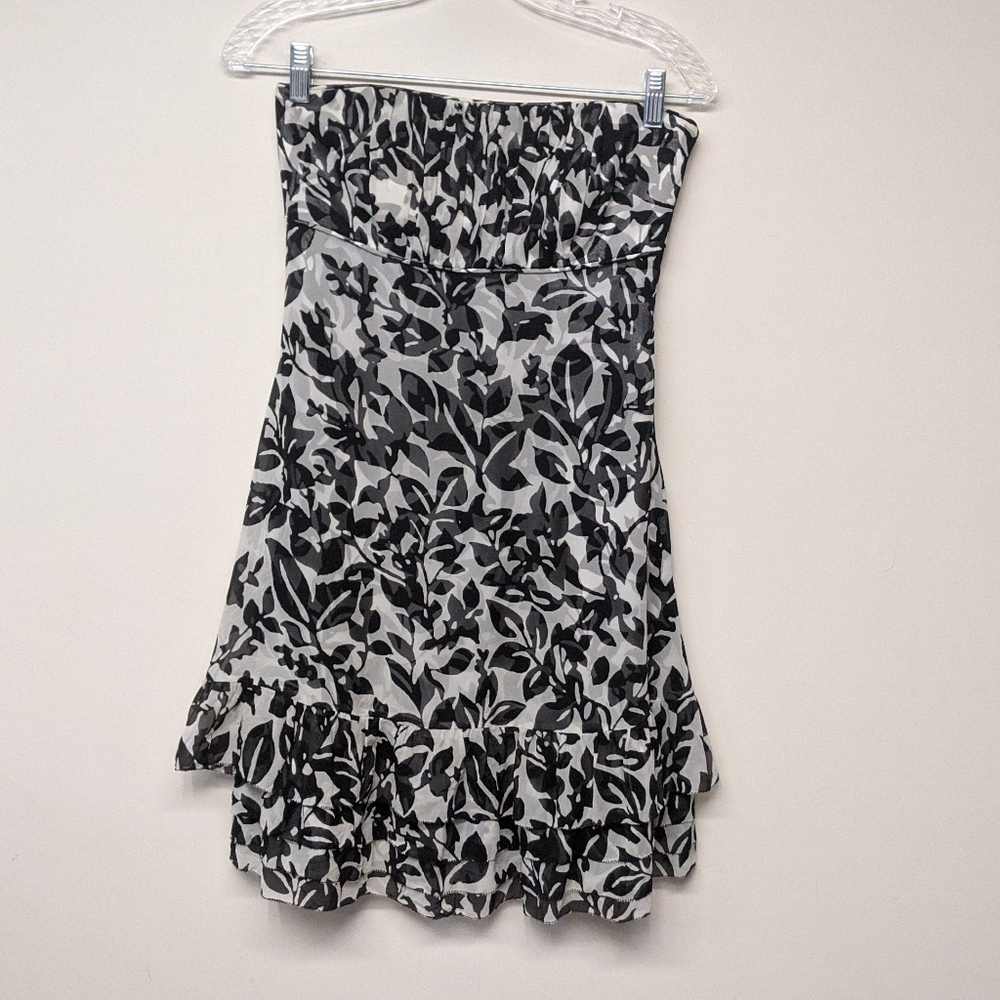 WHBM silk strapless dress